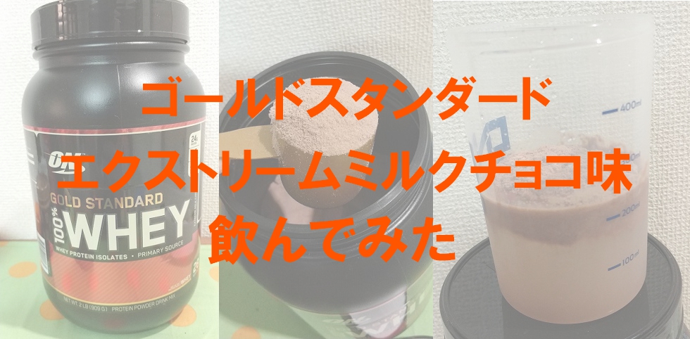 ゴールドスタンダード『エクストリームチョコ味』飲んでみた【プロテインレビュー】